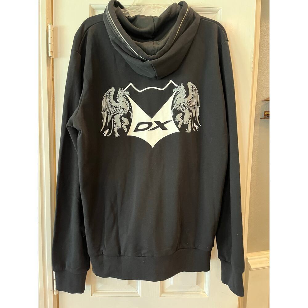 Gamer Streamer Moto Hoodie Sweatshirt Jacket Men 3XL DXRacer PC Black Light Up